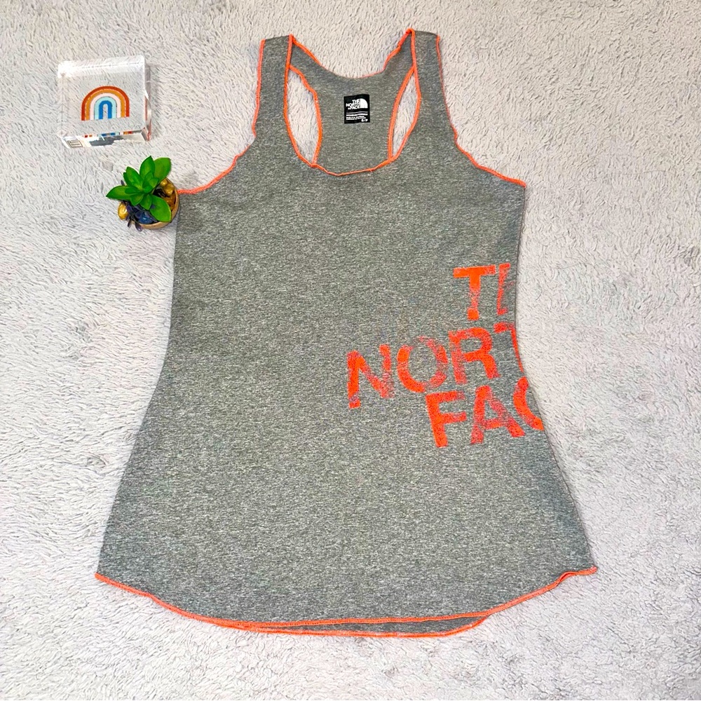 The North Face Women's Gray and coral Tank Top